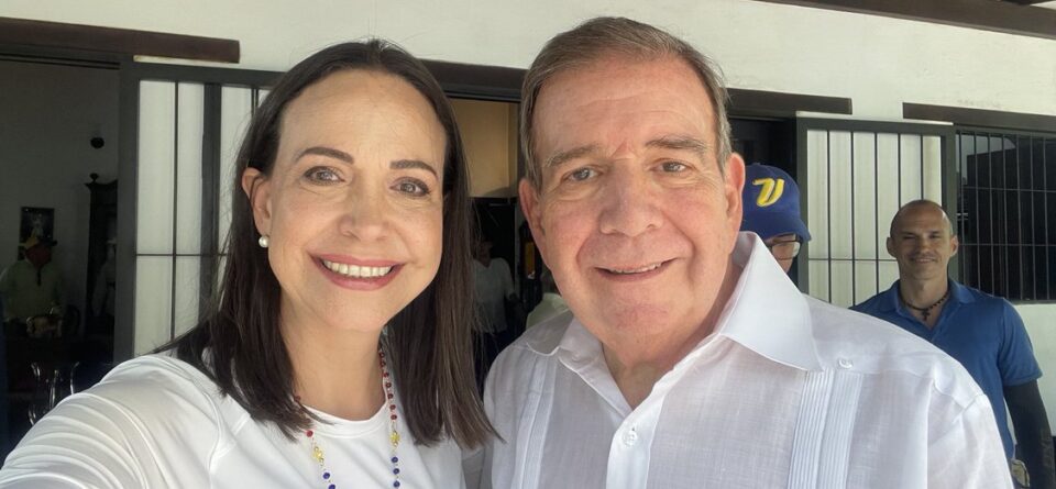 María Corina Machado y Edmundo González ya están juntos en La Victoria